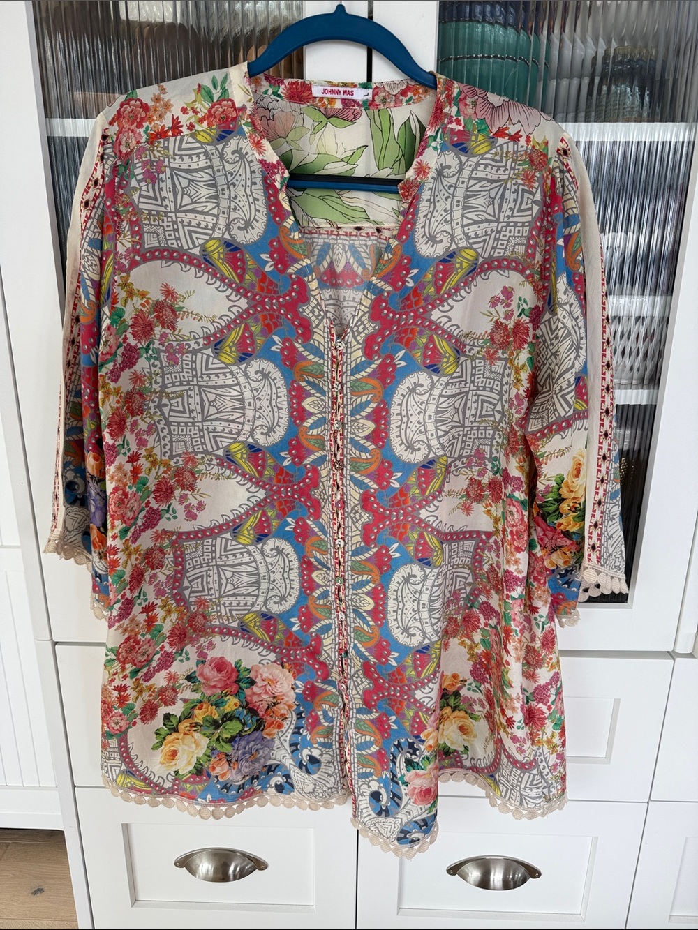 Johnny Was paisley silk tunic